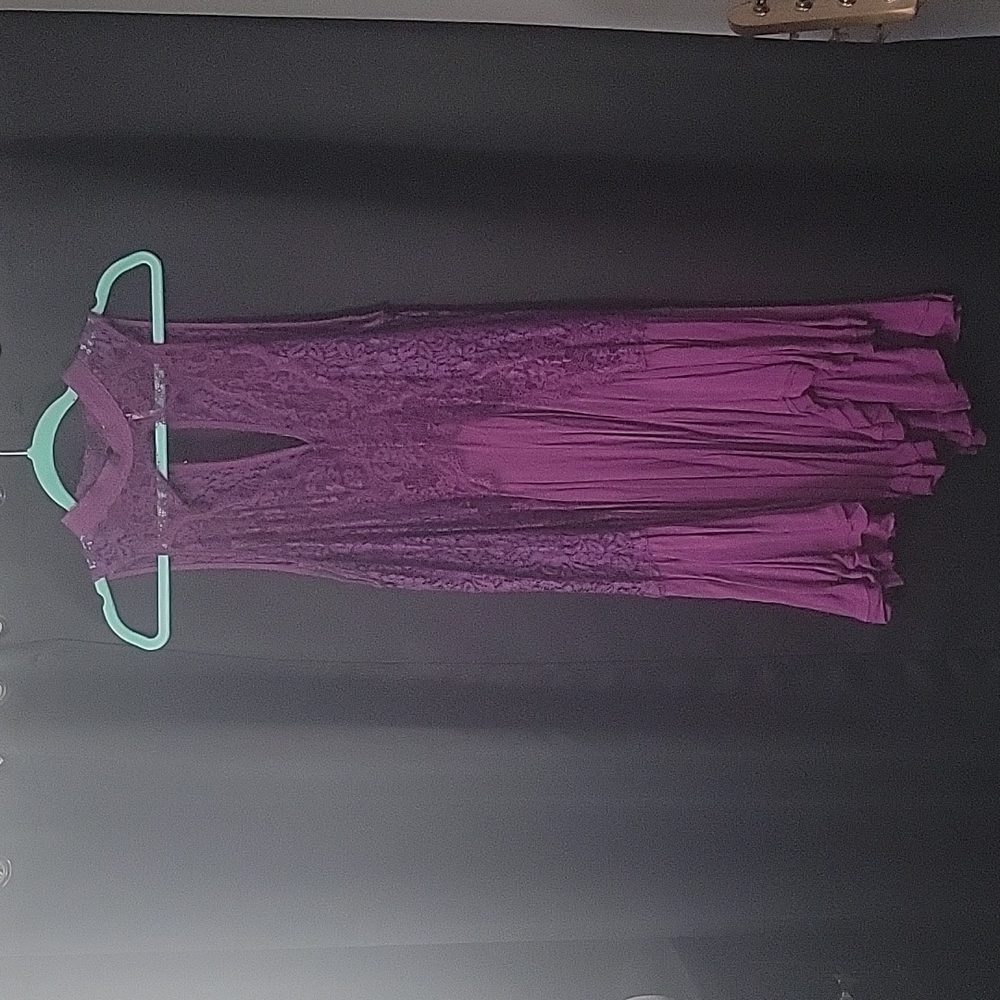 Free People purple dress ( needs slip, something underneath)